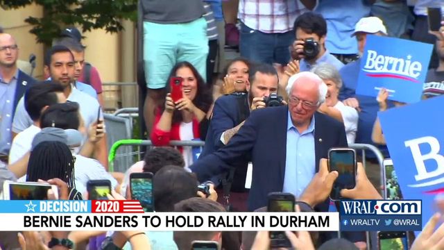 Bernie Sanders will visit Durham on Friday