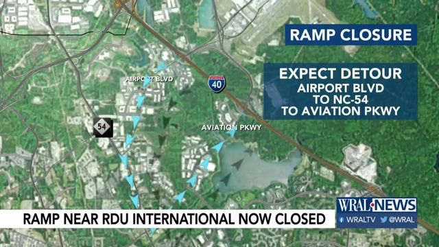 I-40 ramp near RDU closes for 60 days