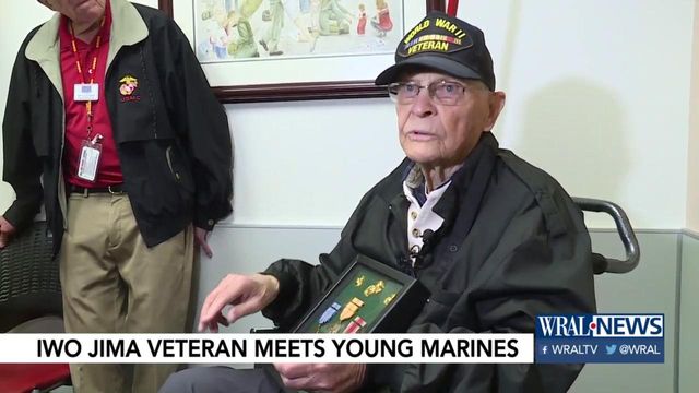 Marines old and young share respect at RDU meeting