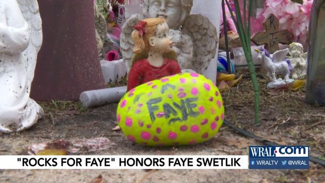 Brightly painted rocks honor memory of Faye Swetlik 