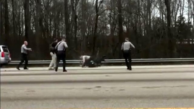 Driver captures trooper's I-40 takedown on video