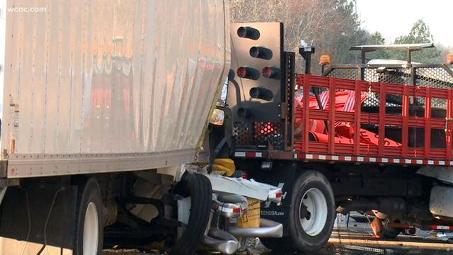 Truck owned by Durham firm slams into highway construction vehicle on I-40, killing 3