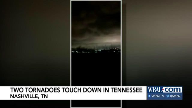 On cam: Eerie footage of dark clouds rolling over the Nashville area as tornado sirens howl