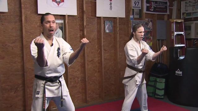 Training in plywood dojo, karate champion in Warren County keeps humility at core