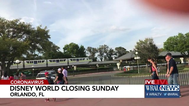 WRAL's Kathryn Brown at Walt Disney World days before it closes due to coronavirus outbreak