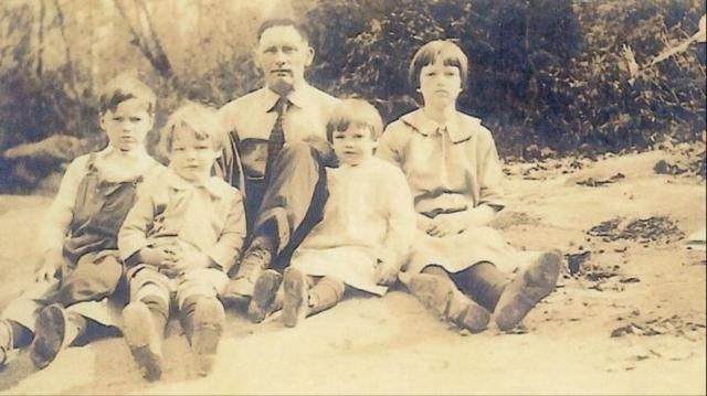 Reggie King's Uncle Jack, Aunt Hazel, Aunt Rebecca, Aunt Juanita and Grandfather, circa 1920s
