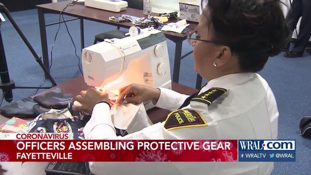 Fayetteville police sew masks for protection during coronavirus outbreak 