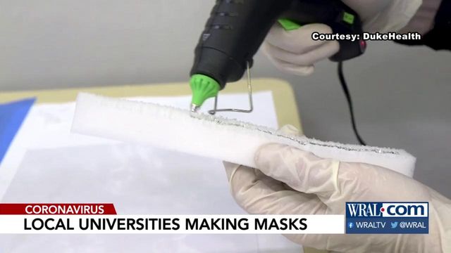 Local universities make masks, protective gear for medical workers