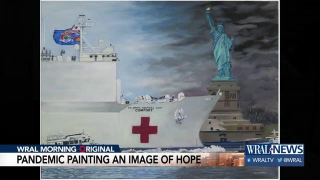 Pandemic art: Raleigh artist captures image of pain, hope in New York City