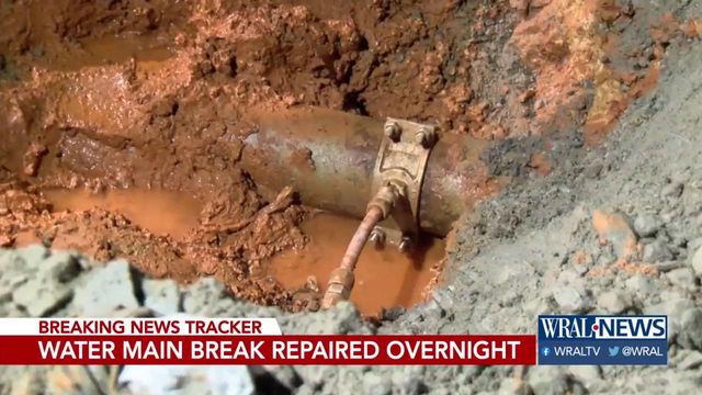 Water restored, street opened after water main break in Cary