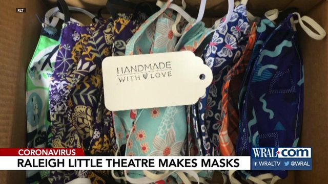 Raleigh Little Theatre making masks from costume material