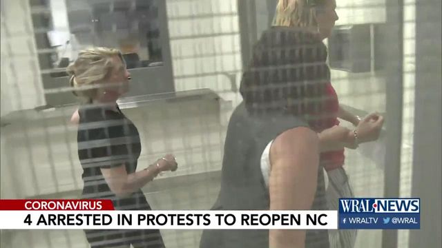4 arrested, including ReOpenNC organizer, as group protests to 'reopen' NC
