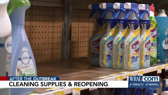 How stores are getting creative to find cleaning supplies before re-opening
