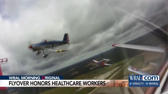 Flyover honors health care workers