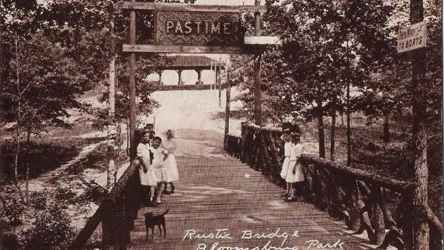 Rustic Pastime Bridge at Bloomsburg Park in Raleigh, NC