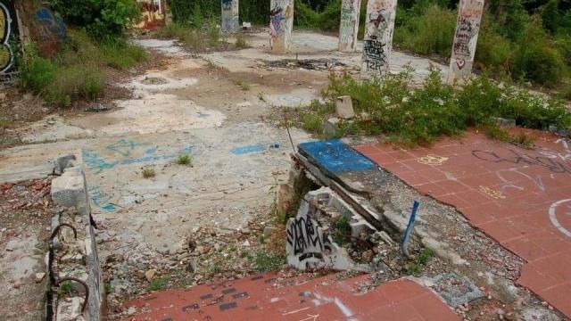 The remains of Kidd Brewer's house and Crossroads restaurant. Photo courtesy of Beth Nackashi