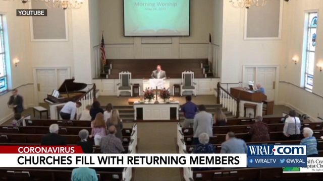 Churches fill with returning members, offer safety guidelines