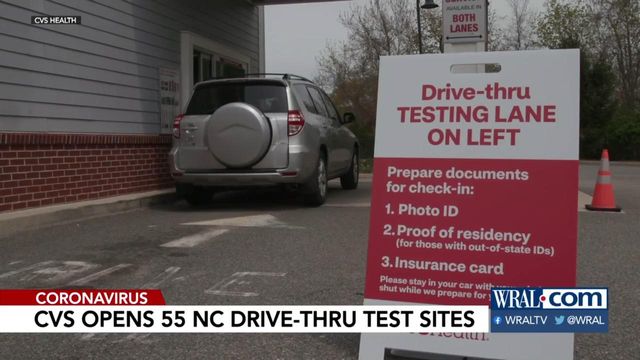 CVS opens 55 NC testing sites