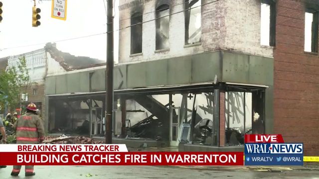 Building catches fire in Warrenton, two local businesses in flames