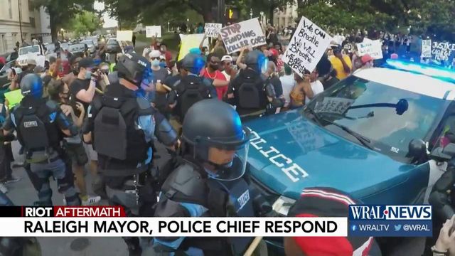 Raleigh mayor, police chief respond to Fayetteville Street riots