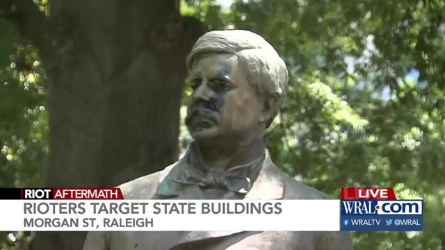 Government leaders respond to damaged state buildings, monuments