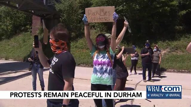 Monday protests remain peaceful in Durham