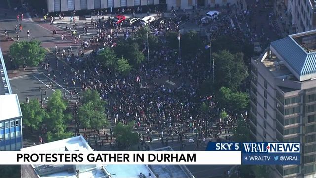 Protesters gather, march again in Durham, Raleigh