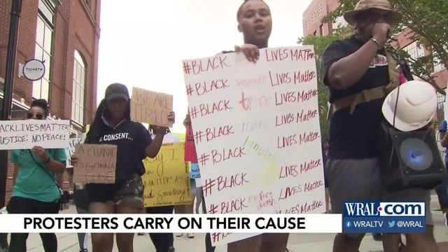 More than 75 protesters gather in Durham for tenth day of protests