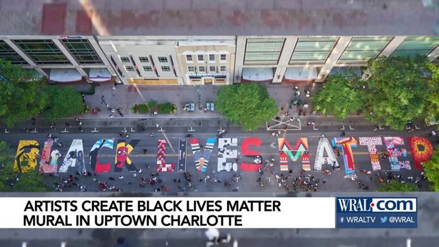Black Lives Matter mural created in uptown Charlotte