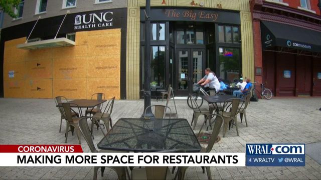 In downtown Raleigh, restaurant seating expands to the outdoors