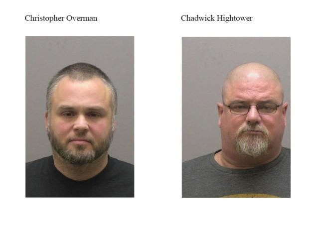 Two men were arrested and charged at the protest in Graham.