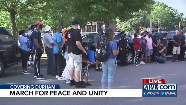 Durham police support unity march through city