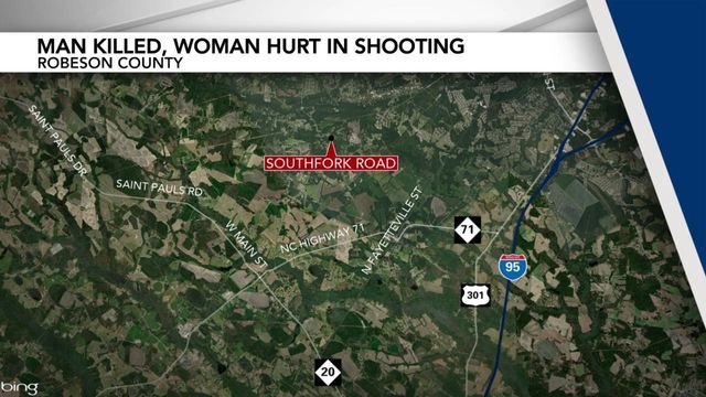 Man dead, woman injured in Robeson County shootings