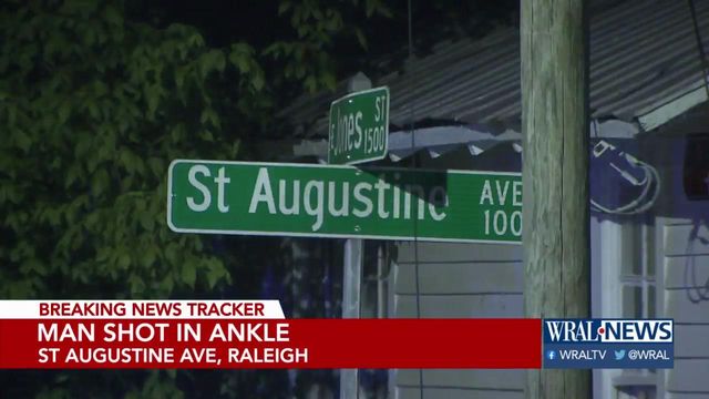 Man shot in ankle walking on street in Raleigh