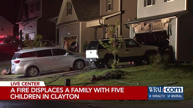 Fire forces Clayton family out of home