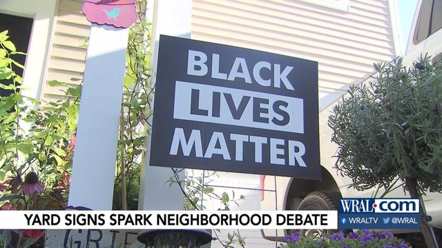 Yard signs spark neighborhood debate