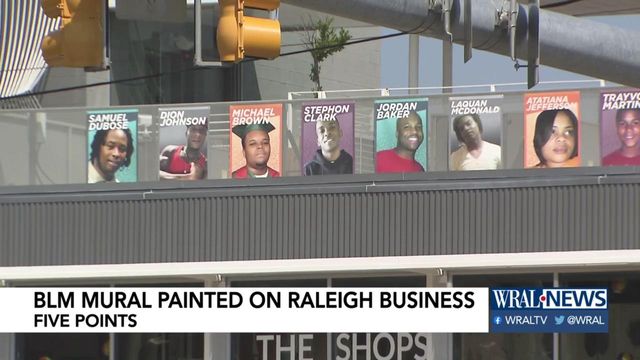 Black Lives Matter mural painted on Raleigh business