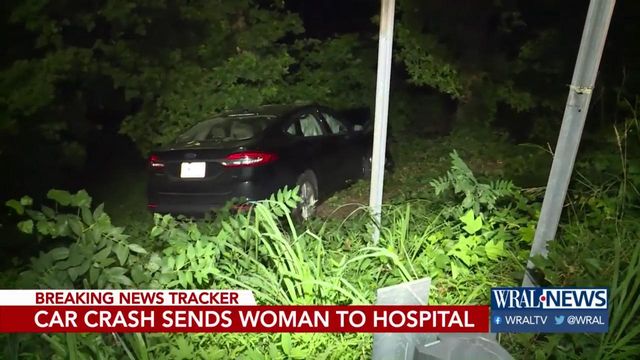 Woman injured after driving car off I-40 exit ramp