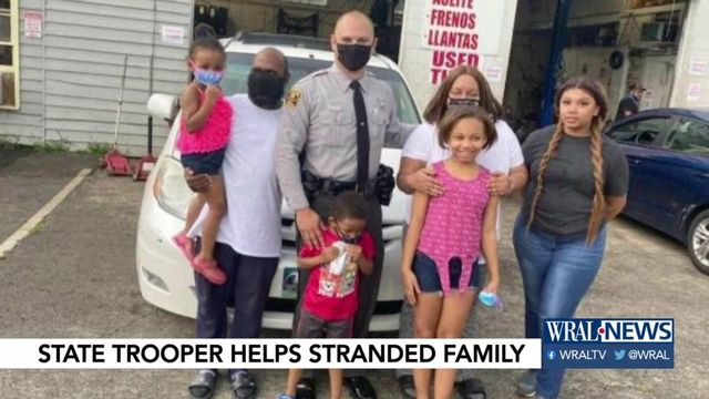 Kindness: NC trooper buys new tires, lunch for family stranded on highway