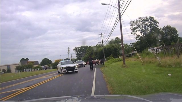 Dash-cam footage: Moments surrounding fatal shooting of a man by a Roxboro police officer