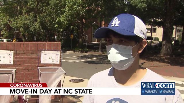 NC State students begin moving into dorms, following pandemic precautions
