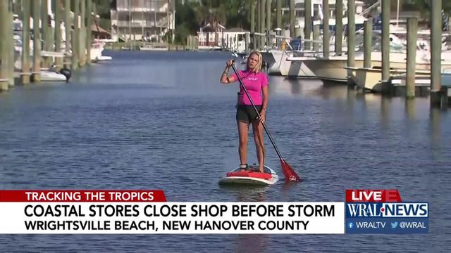 Coastal stores close shop before the storm