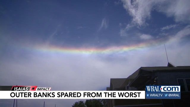 Outer Banks sees rainbow after being spared from the worst of Hurricane Isaias