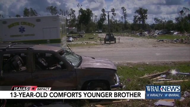 In middle of whirlwind, 13-year-old solid as a rock for young brothers during Windsor tornado 