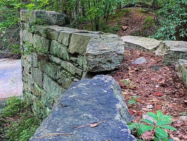 Historians believe this is the remains of the original Mill Brook, for which Millbrook Village took its name.
