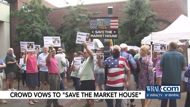 Crowd vows to 'Save the Market House' in Fayetteville 