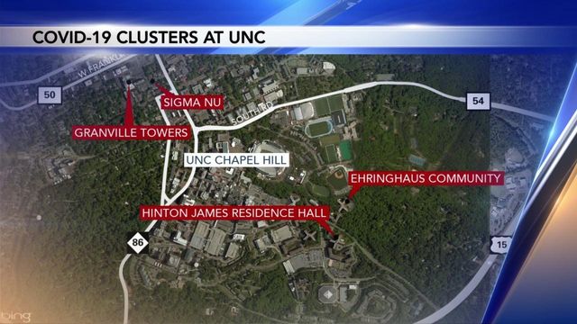 COVID-19 clusters on UNC's campus are cause for concern