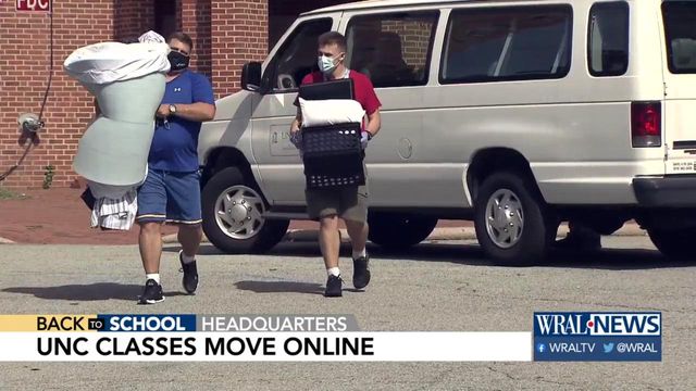 UNC moves classes to online only, students prepare to move out