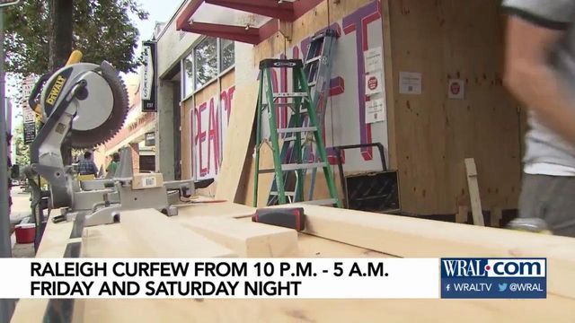 Downtown Raleigh businesses begin preparing for curfew, protest