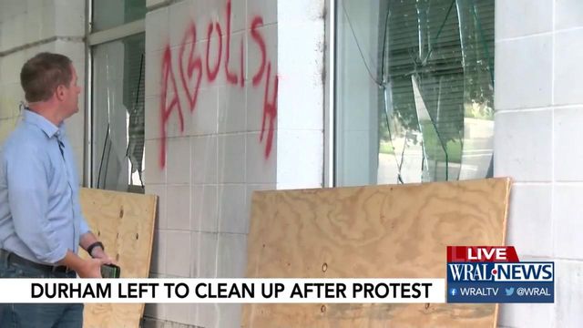 Durham protests lead to late night vandalism 